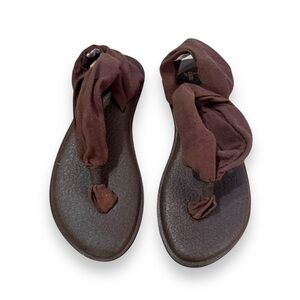 Sanuk Yoga Sling 2 Chocolate‎ Brown Sandals Sz 7
